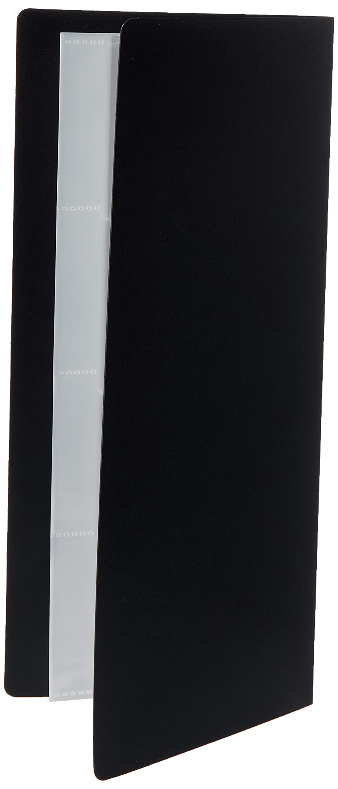 Polypropylene Business Card Holder, 160-Card Capacity, Black