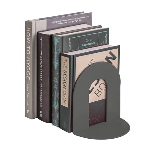 Pop Up Book End — Folds Flat Single Bookend (Charcoal)