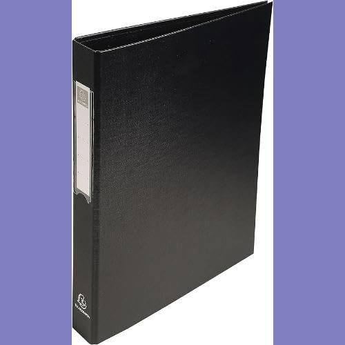 PP-Covered A4 4-Ring Binder, 40mm Spine, 400-Sheet Capacity — Black