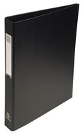 PP-Covered A4 4-Ring Binder, 40mm Spine, 400-Sheet Capacity — Black