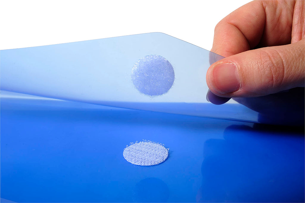 PP Envelope Pocket 56422E — A4 Translucent 0.2mm Hook & Loop Blue (5-pack)
