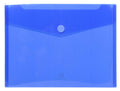 PP Envelope Pocket 56422E — A4 Translucent 0.2mm Hook & Loop Blue (5-pack)