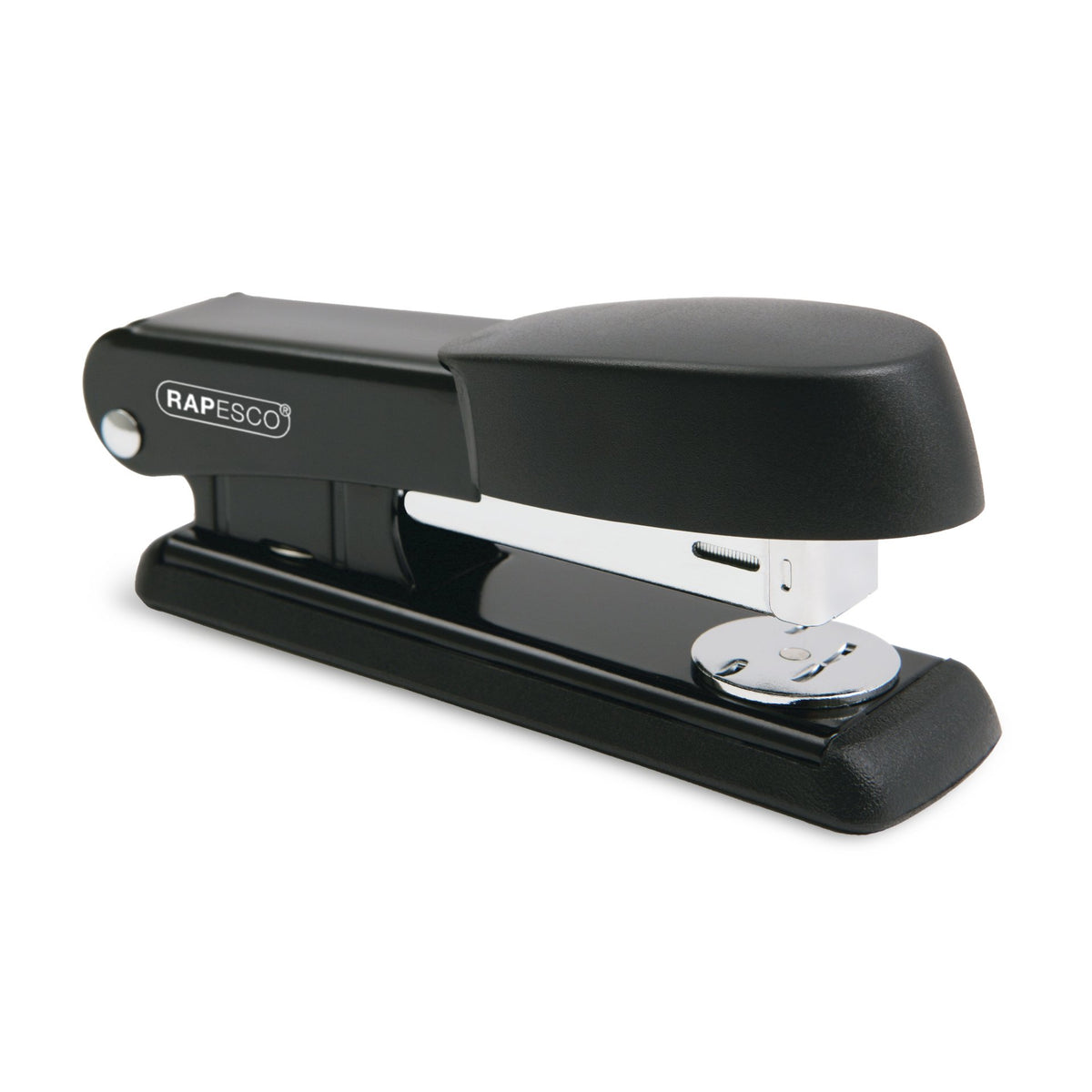R53500B2 Bowfin Half-Strip Metal Stapler, 25-Sheet Capacity, Black