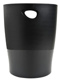 Ref 453014D Ecobin Waste Paper Bin, 15L, 263×263×335mm, Black