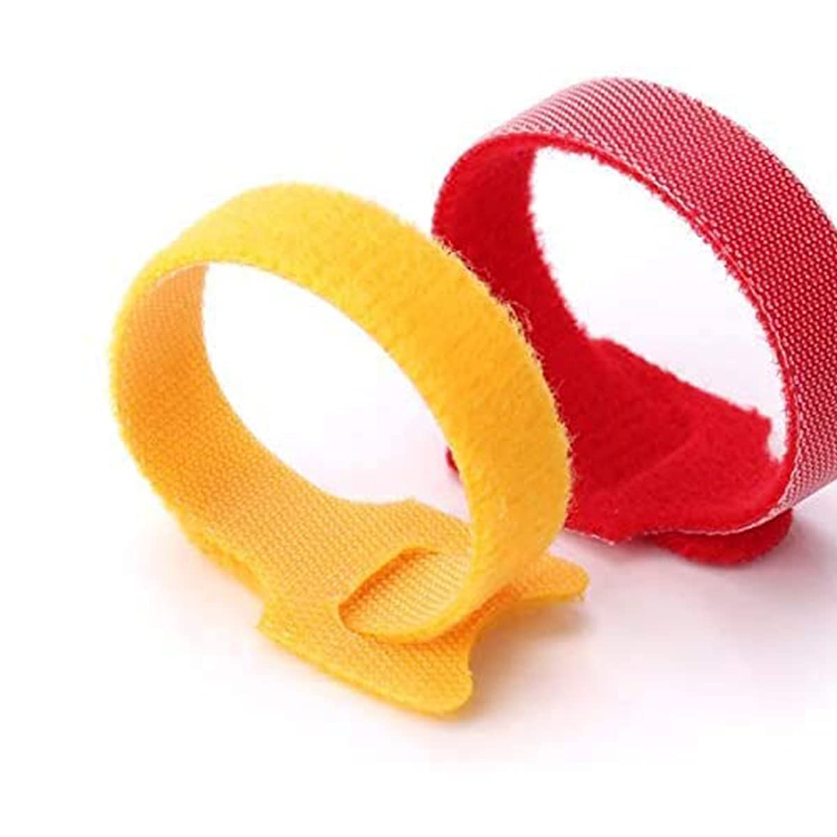 Reusable Hook & Loop Cable Ties 50-Pack, 150mm Multicolour