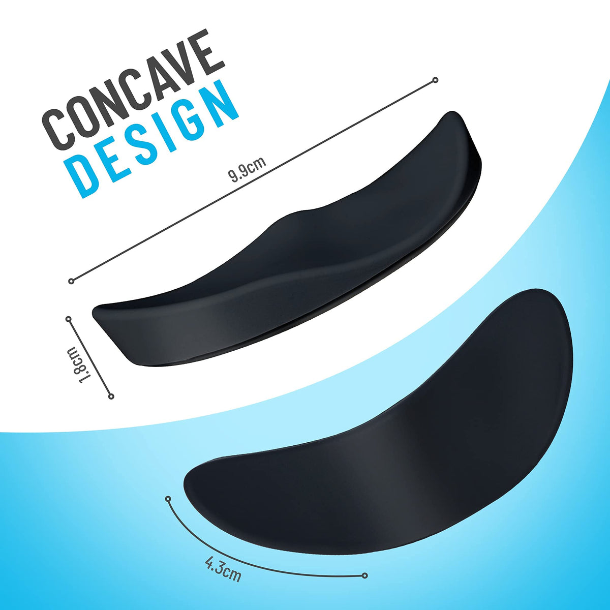 Right-Handed Silicone Ergonomic Mouse Wrist Rest, Black