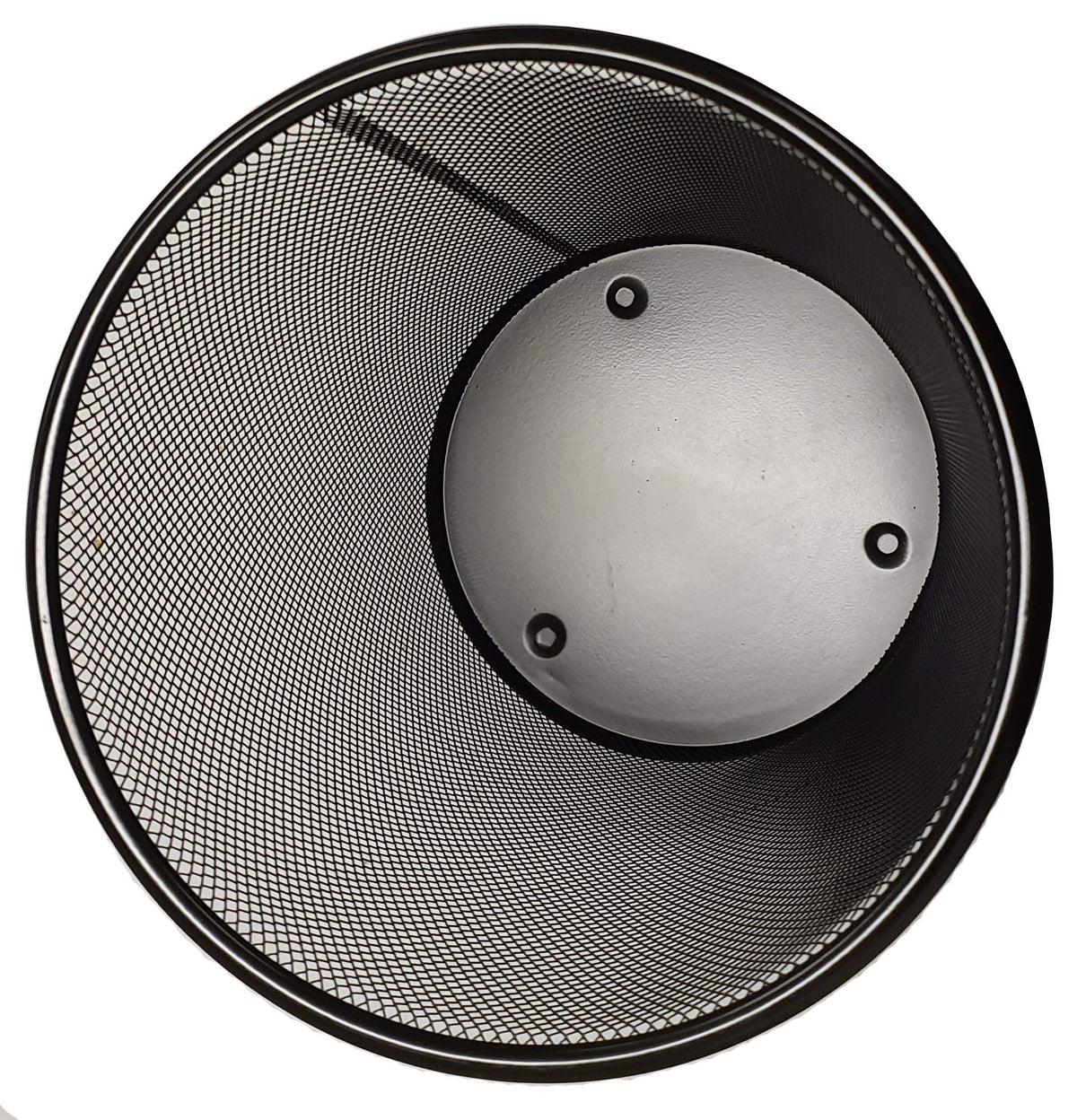 Round Black Mesh Trash Can — Metal Waste Bin, 1 Pack