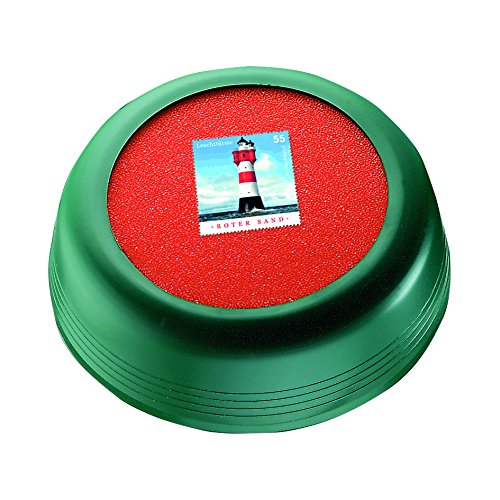 Round Stamp & Envelope Sponge Damper Pad with Elastic Grip, 105mm Green