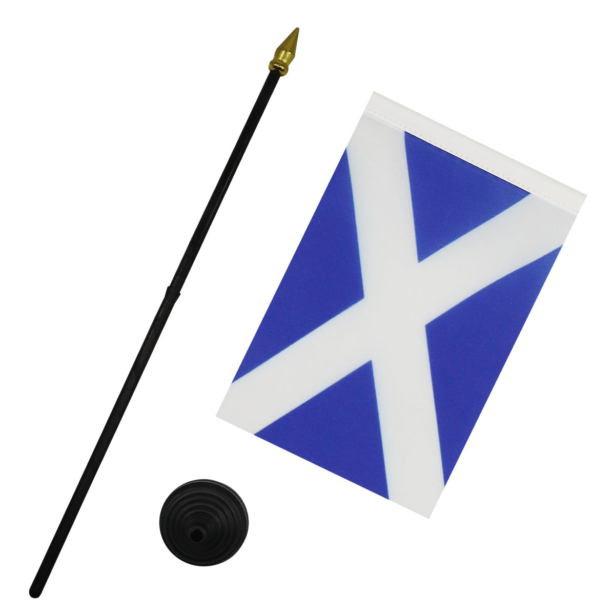 Scotland Table Flag 15×10 cm 100D Polyester with Plastic Base
