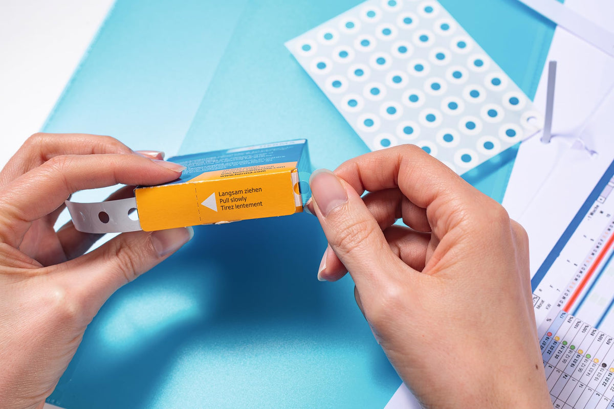 Self-Adhesive Transparent Hole Reinforcers — 500 Pack, 12mm Roll Dispenser