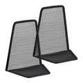Set of 2 Bookends for Books, CDs & DVDs, 14.5 x 12.5 x 9 cm, Black