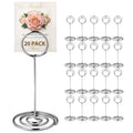 Silver Spiral Table Number Holders — 20 Pack