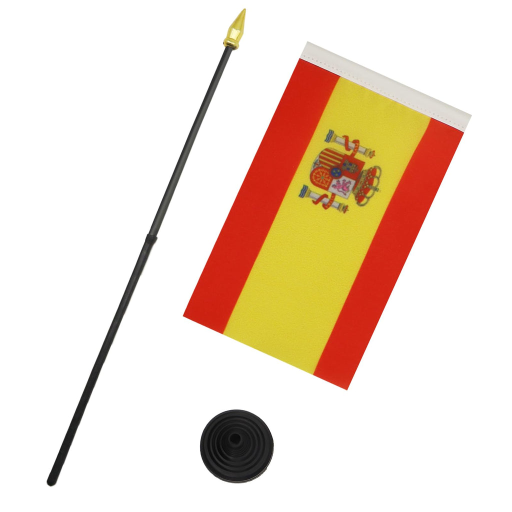 Spain Table Flag 15x10 cm 100D Polyester Plastic Base