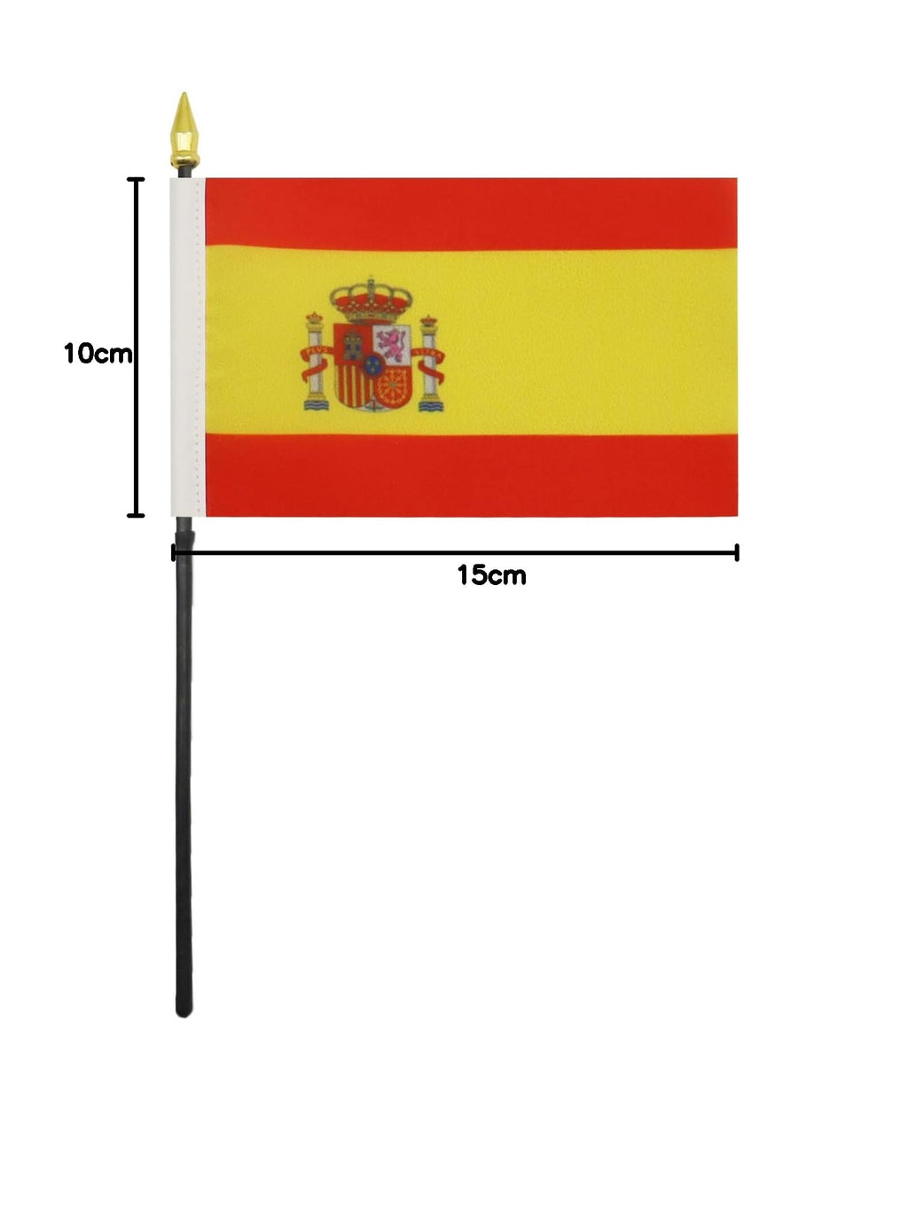 Spain Table Flag 15x10 cm 100D Polyester Plastic Base