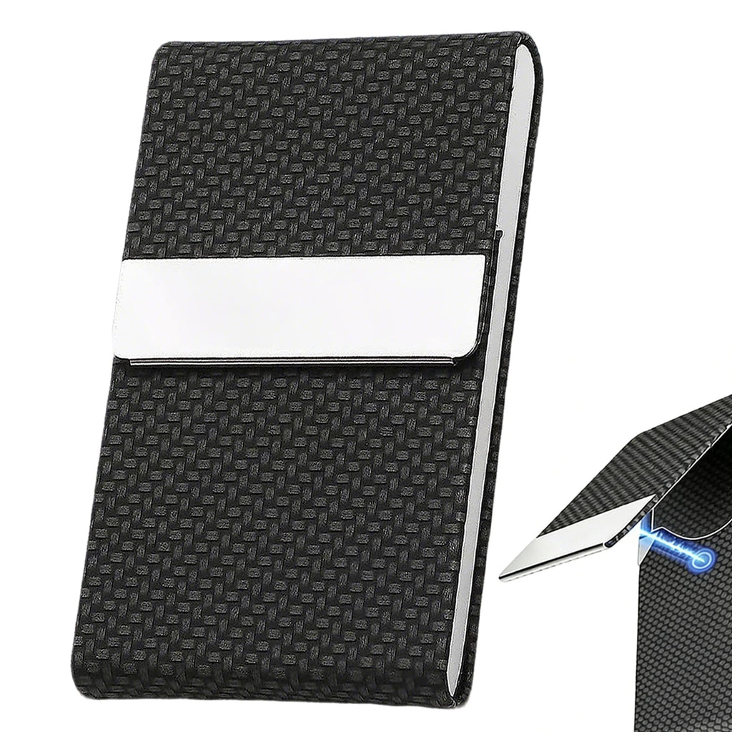Stainless Steel Magnetic Business Card Holder — Slim RFID Card Case
