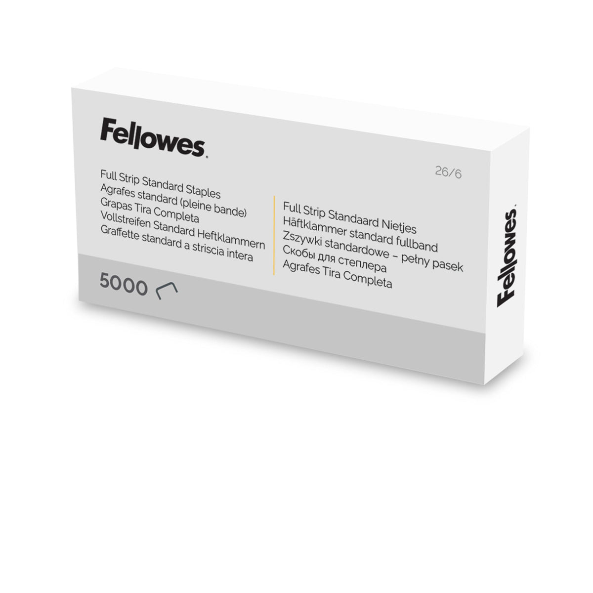 Staples 26/6mm for Full-Strip Staplers — Box of 5000 Silver
