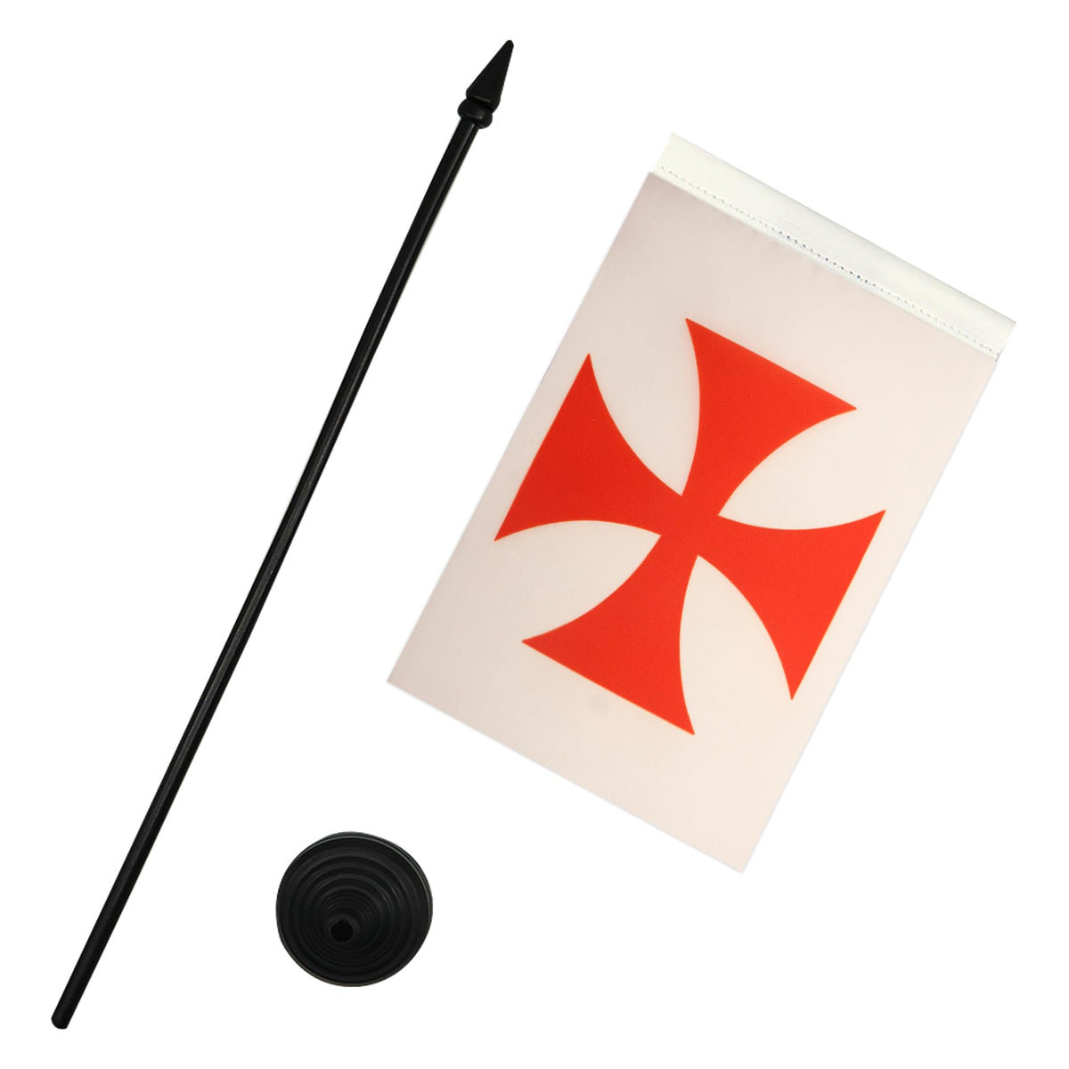 Templar Order Table Flag 21x14 cm 100D Polyester Plastic Base