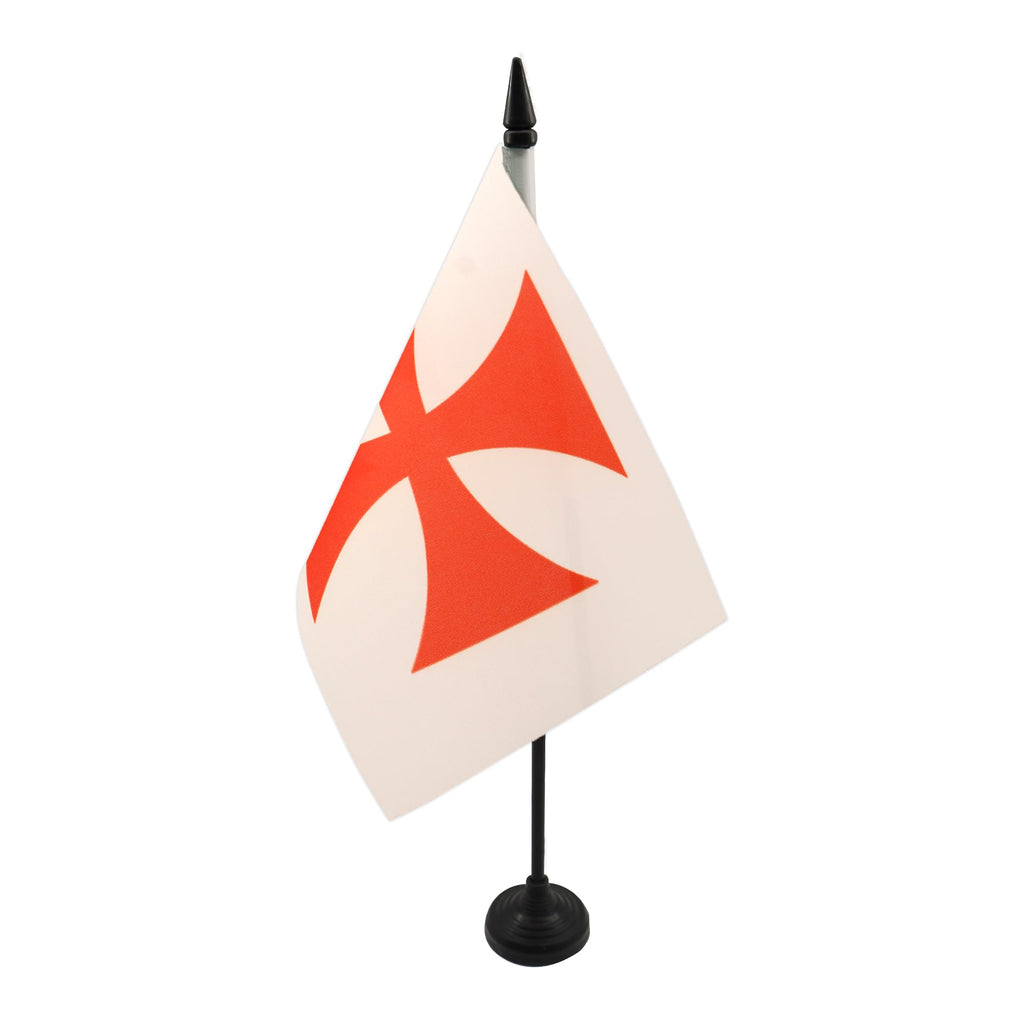 Templar Order Table Flag 21x14 cm 100D Polyester Plastic Base
