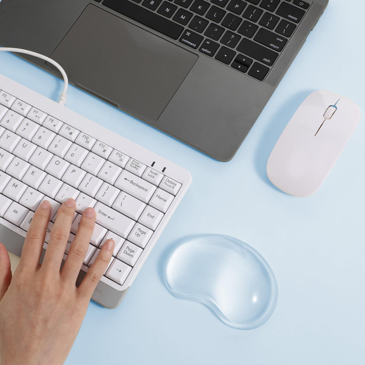 Transparent Gel Silicone Mouse Wrist Rest — Ergonomic Soft Wrist Pad