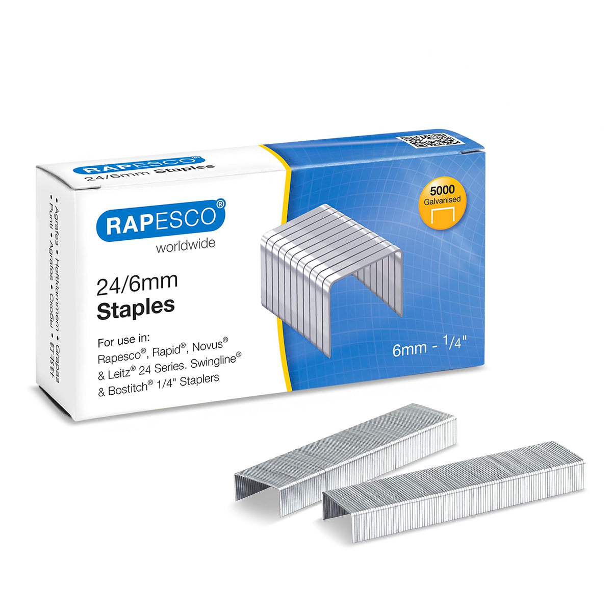 Type 24/6 mm (No.16) Galvanised Staples — Pack of 5000