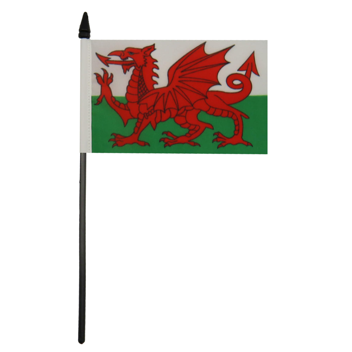 Wales Table Flag 15x10 cm 100D Polyester with Plastic Base