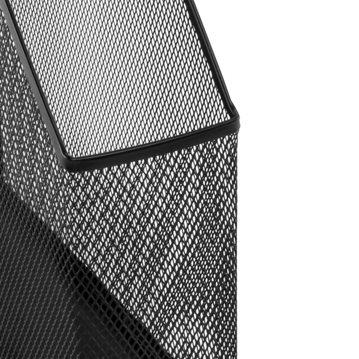 Wiremesh Magazine Rack, Steel Desk File & Magazine Holder, Black